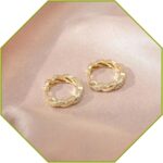 1 Dollar Items Only 14K Gold Hoop Earrings for Women Prime+Deals Today Clearance... - Image 2