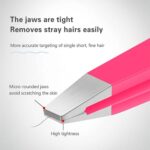 Tweezers Set, High Precision Stainless Steel Eyebrow Tweezers for Facial Hair, I... - Image 6