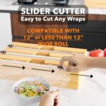 SpaceAid WrapNeat 3 in 1 Wrap Organizer with Cutter and Labels, Plastic Wrap, Al... - Image 6