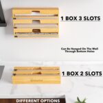 SpaceAid WrapNeat 3 in 1 Wrap Organizer with Cutter and Labels, Plastic Wrap, Al... - Image 8