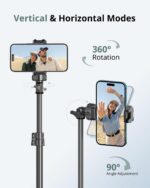 SENSYNE 62" Phone Tripod & Selfie Stick, Extendable Cell Phone Tripod Stand with... - Image 6