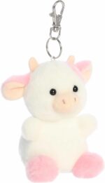 Aurora® Adorable Palm Pals Belle Strawberry Cow Clip-On- Fun Collectible Plush... - Image 4