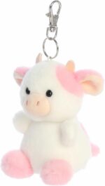 Aurora® Adorable Palm Pals Belle Strawberry Cow Clip-On- Fun Collectible Plush... - Image 7