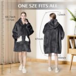 Touchat Wearable Blanket Hoodie, Oversized Sherpa Fleece Sweatshirt Blanket with... - Image 6
