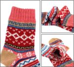YZKKE 5Pack Womens Vintage Winter Soft Warm Thick Cold Knit Wool Crew Socks, Mul... - Image 5