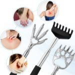 Yeipis 3 Pack Back Scratcher Metal Portable Telescoping with Rubber Handles, Ext... - Image 3