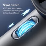 JISULIFE Handheld Fan Pro Series - High Speed Airflow: 1-100 Speed Scroll Wheel,... - Image 8