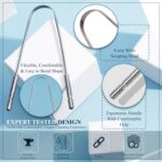 MasterMedi Tongue Scraper for Adults with Multicolor Travel Cases (2 Pack), 100%... - Image 4