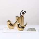 FANTESTICRYAN Small Birds Statues Gold Home Decor Modern Style Figurine Decorati... - Image 3