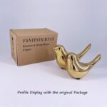 FANTESTICRYAN Small Birds Statues Gold Home Decor Modern Style Figurine Decorati... - Image 4