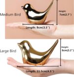 FANTESTICRYAN Small Birds Statues Gold Home Decor Modern Style Figurine Decorati... - Image 5