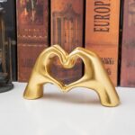 Small Heart Hands Sculpture Decor for Living Room Bedroom Bookshelf Coffe Table ... - Image 6