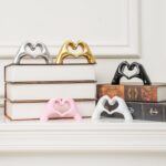 Small Heart Hands Sculpture Decor for Living Room Bedroom Bookshelf Coffe Table ... - Image 7