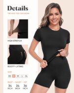 ZOOSIXX Two Piece Workout Sets for Women - Summer Outfits 2 Piece Short Gym Sets... - Image 4