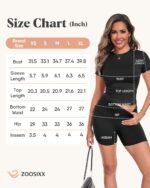 ZOOSIXX Two Piece Workout Sets for Women - Summer Outfits 2 Piece Short Gym Sets... - Image 6