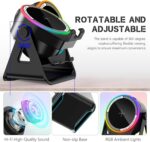Wireless Induction Speaker, 5-in-1 Bluetooth 5.3 Phone Stand with 360° Rotation ... - Image 4