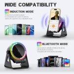 Wireless Induction Speaker, 5-in-1 Bluetooth 5.3 Phone Stand with 360° Rotation ... - Image 5