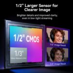 EMEET S600L 4K Webcam for Streaming with Ring Light, 4 Lighting Modes, Rainbow E... - Image 5