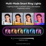 EMEET S600L 4K Webcam for Streaming with Ring Light, 4 Lighting Modes, Rainbow E... - Image 6