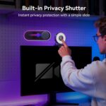EMEET S600L 4K Webcam for Streaming with Ring Light, 4 Lighting Modes, Rainbow E... - Image 9