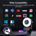 EMEET S600L 4K Webcam for Streaming with Ring Light, 4 Lighting Modes, Rainbow E... - Image 10