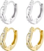 1 Dollar Items Only 14K Gold Hoop Earrings for Women Prime+Deals Today Clearance... - Image 8