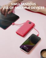 Portable Charger Built-in Cables and AC Wall Plug, VRURC USB C Power Bank 10000m... - Image 7