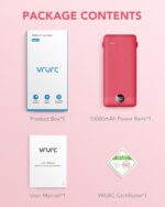 Portable Charger Built-in Cables and AC Wall Plug, VRURC USB C Power Bank 10000m... - Image 9