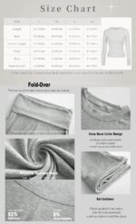 YETOWA Y2K 2 Piece Outfits Tummy Control Long Sleeve Crop Top High Waisted Flare... - Image 3
