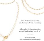 Virgins Saints & Angels Delfina 6mm Pearl Necklace with Crystal Toggle for Women... - Image 4