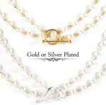 Virgins Saints & Angels Delfina 6mm Pearl Necklace with Crystal Toggle for Women... - Image 6