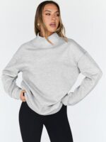 Trendy Queen Womens Oversized Sweatshirts Mock Neck Pullover Long Sleeve Tops Fa... - Image 3