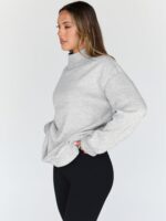 Trendy Queen Womens Oversized Sweatshirts Mock Neck Pullover Long Sleeve Tops Fa... - Image 5