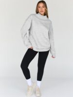 Trendy Queen Womens Oversized Sweatshirts Mock Neck Pullover Long Sleeve Tops Fa... - Image 6