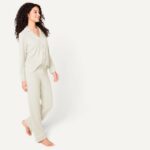 Amazon Essentials Women's Long Sleeve Cotton Modal Pajama Set, Loungewear with F... - Image 3