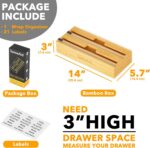 SpaceAid WrapNeat 2 in 1 Wrap Organizer with Cutter and Labels, Plastic Wrap, Al... - Image 5