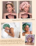 YANIBEST Adjustable Satin Bonnet for Sleeping Women Double Layer Hair Wrap Reduc... - Image 8