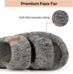 EverFoams Womens Fuzzy Open-toe Slippers Soft Comfy Memory Foam Indoor House Sho... - Image 6