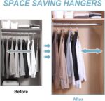 50 PCS Space Saving Hanger - Clothes Connector Hooks, Stacking Space Saver, Plas... - Image 4