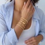 Gokeey Gold Bracelets Set for Women Non Tarnish, Waterproof 14K Gold Plated Ster... - Image 6