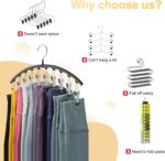 Volnamal Legging Organizer for Closet, 2 Pack Metal Yoga Pants Hangers w/10 Clip... - Image 3