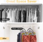 Volnamal Legging Organizer for Closet, 2 Pack Metal Yoga Pants Hangers w/10 Clip... - Image 4
