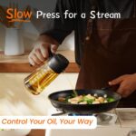 TrendPlain 16oz/470ml Glass Olive Oil Sprayer for Cooking – 2 in 1 Olive Oil Dis... - Image 4