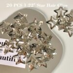 20 PCS 1.22" Star Hair Accessories - Non-Slip Metal Snap Clips and Barrettes for... - Image 4