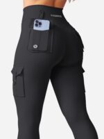 YEOREO CoreFlex Workout Cargo Leggings with Pockets for Women Hidden Scrunch But... - Image 6