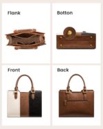 LOVEVOOK Purse for Women, Vintage Leather Shoulder Handbag, Small Ladies Satchel... - Image 5