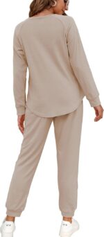 WIHOLL Two Piece Outfits for Women Lounge Sets Button Down Sweatshirt Sweatpants... - Image 3