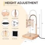 Candle Warmer Lamp with 3 Bulbs, Adjustable Height Dimmable Candle Warmer with T... - Image 3