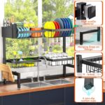 YKLSLH 4 Baskets Over The Sink Dish Drying Rack, Extendable Large Capacity Sink ... - Image 7