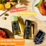 CXINYI - 16oz/470ml Olive Oil Dispenser for Kitchen with Stickers - 2 in 1 Olive... - Image 3